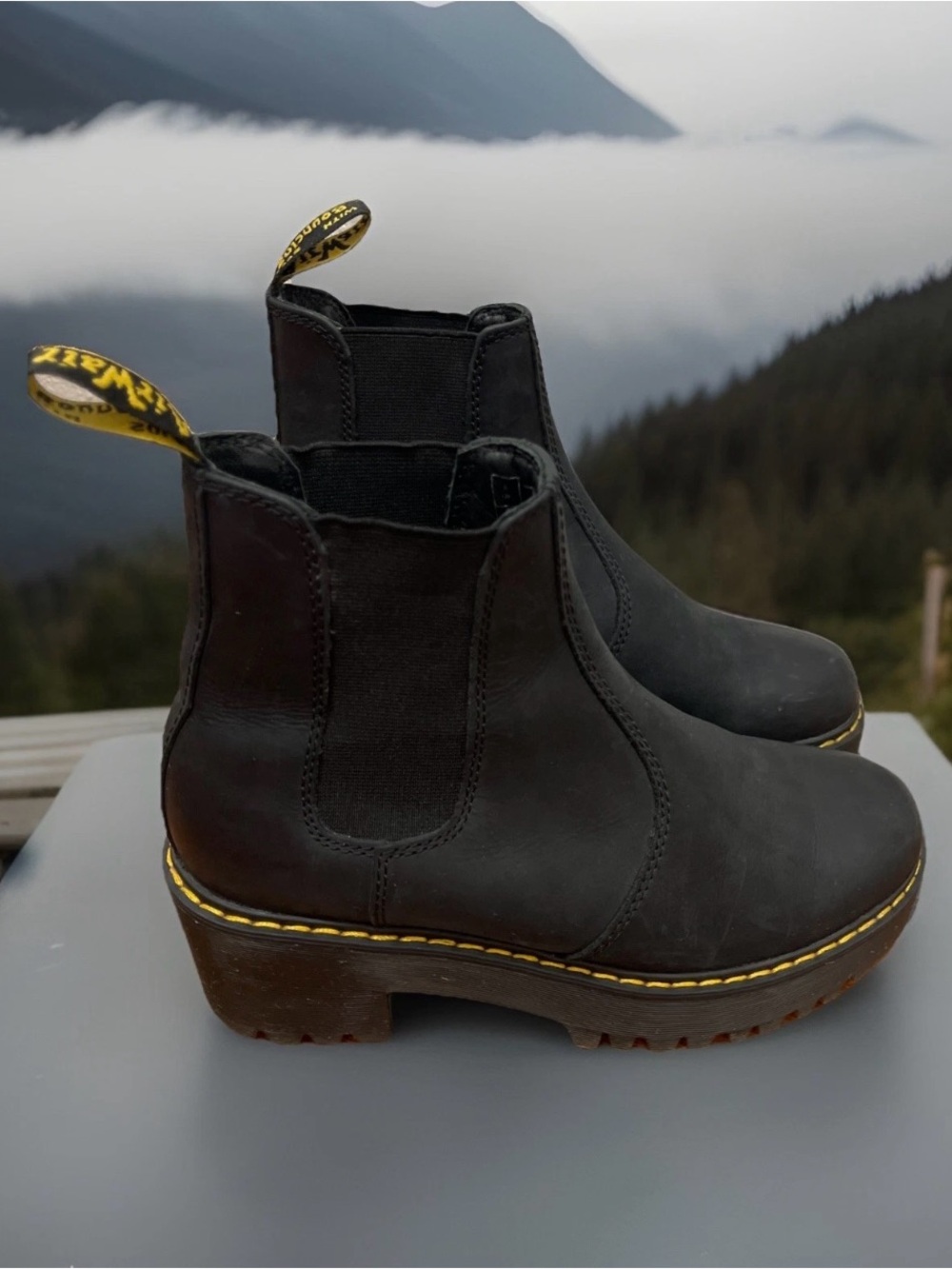 Women’s Dr. Martens Rometty Wyoming Leather Platform Chelsea Boots Women’s 7